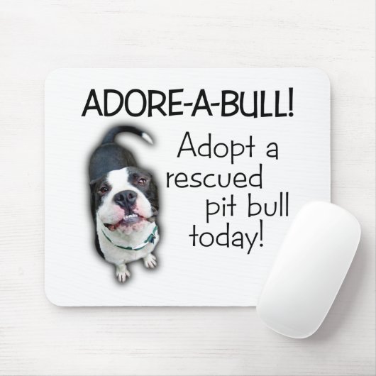 Adore-A-Bull Pit Bull. Muismat (Met muis)
