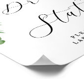 Adore Bloemen Drinkstation Chic Trouwfeest Bord Poster (Hoek)