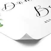 Adore Bloemige Donut Bar Calligrafie Trouw Teken Poster (Hoek)