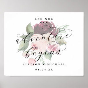Adore Floral Adventure begint met het logo Wedding Poster