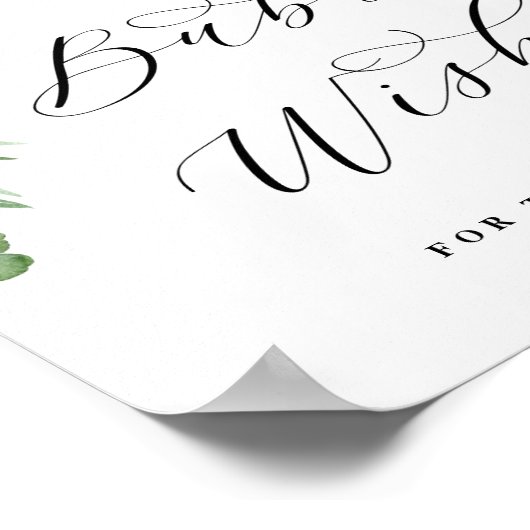 Adore Floral Bubbles Pas getrouwd Sendoff Wedding  Poster (Hoek)