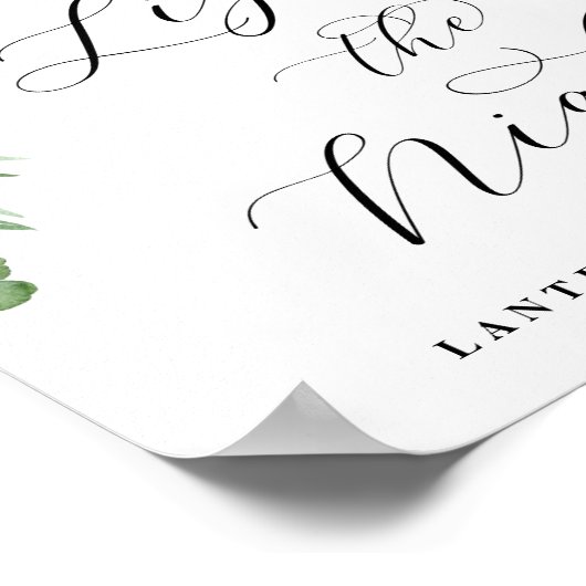 Adore Floral Light the Night Send Off Wedding Sign Poster (Hoek)