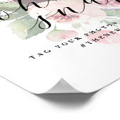 Adore Floral Oh Snap Foto Sociale Trouwkaart Poster (Hoek)