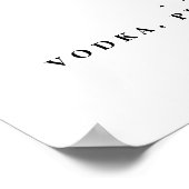 Adore Floral Signature-drank bruiloftsbar menubord Poster (Hoek)