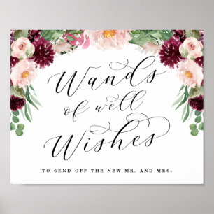 Adore Floral Wand Streamers sturen uitwijkbord Poster