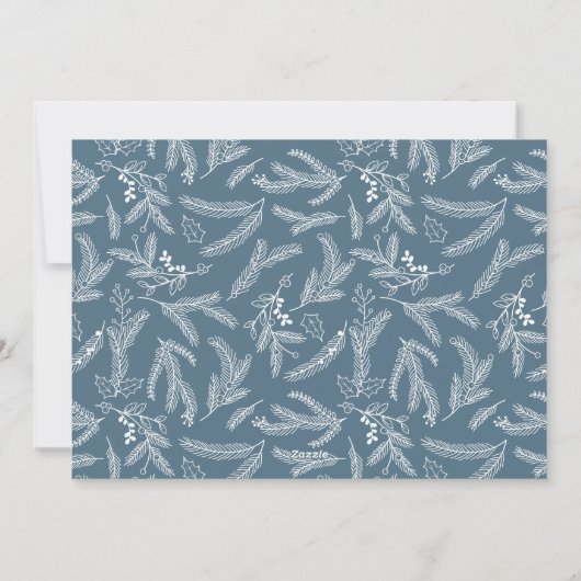 Adore Him | Fotokerstkaart | Blauw Feestdagenkaart (Achterkant)