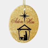 Adore Him - Nativiteit Scene Ornament (Rechts)