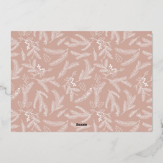 Adore Him Photo Roos Gold Folie Feestdagenkaart (Achterkant)