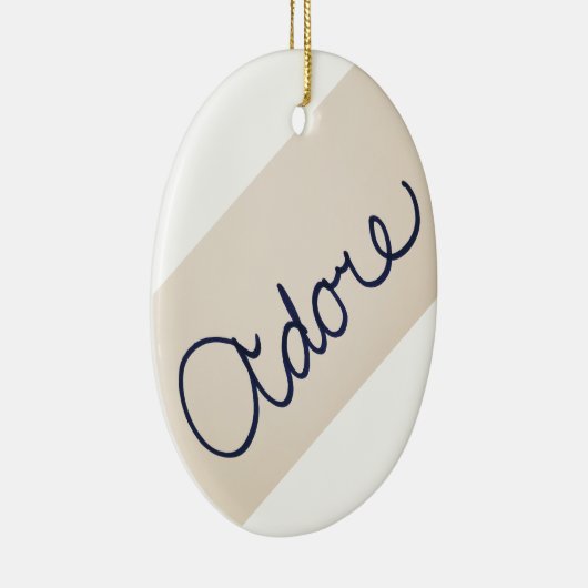 Adore Kerstversier Keramisch Ornament (Rechts)