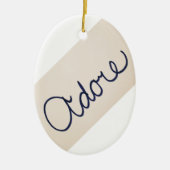 Adore Kerstversier Keramisch Ornament (Voorkant)