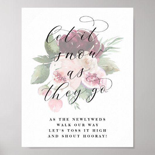 Adore Let it Snow Pas getrouwd Send Off Weduwen Si Poster (Voorkant)