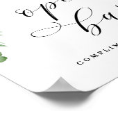 Adore Open Bar Calligraphy Weddenschappen Receptio Poster (Hoek)