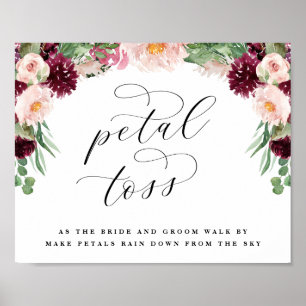 Adore Petal Toss Send Off Pas getrouwd Wedding Sig Poster