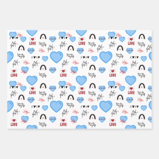 Adore pop lover valentine inpakpapier vel (Voorkant)