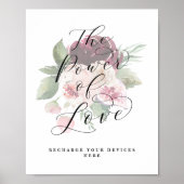 Adore Power Device Charging Wedding Sign Poster (Voorkant)