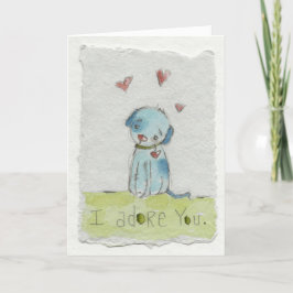Adore You Hond - Valentijnskaart Bedankkaart