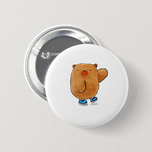 Adoreable Teddy Bear Button (Voorkant /achterkant)