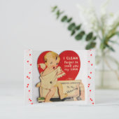 Adoreable Toddler neemt Bath  Valentijn Briefkaart (Staand voorkant)