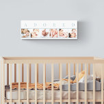 ADORED Baby Foto Collage Blue en White Canvas Afdruk<br><div class="desc">Creëer uw eigen uitgerekt canvasdruk die met uw eigen baby foto's wordt aangepast. Dit ontwerp is schattig genoeg voor de kleuterschool en elegant genoeg om overal in je huis te worden getoond. Het ontwerp wordt met het woord "ADORED" geletterd, waarbij elke letter boven één van uw foto's is geplaatst. Het...</div>