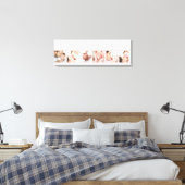 ADORED Baby Photo Collage Elegant Pink and White Canvas Afdruk (Insitu (Slaapkamer))