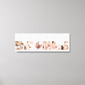 ADORED Baby Photo Collage Elegant Pink and White Canvas Afdruk (Voorkant)