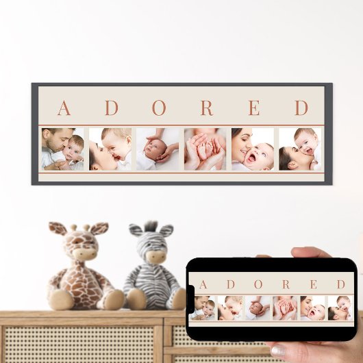 ADORED Photo Collage Clay Natural 6 Baby Afbeeldin Poster