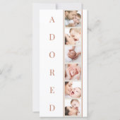 ADORED Stats Multi Photo Birth Notice (Voorkant)