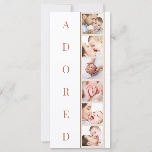 ADORED Stats Multi Photo Birth Notice (Voorkant)