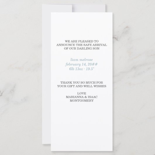 ADORED Stats Multi Photo Boy Aankondiging (Achterkant)