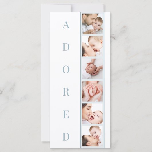 ADORED Stats Multi Photo Boy Aankondiging (Voorkant)