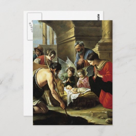 Adoring Shepherds 17e eeuw Briefkaart (Voorkant / Achterkant)