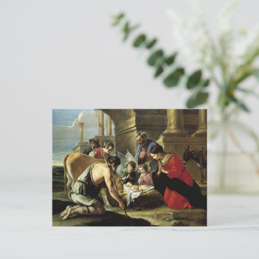 Adoring Shepherds 17e eeuw Briefkaart (Staand voorkant)