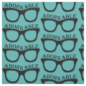 Adorkable - Dork - Nerd - Geek - Novelty Fabric Stof (Swatch)