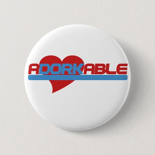 Adorkable Schattige Dork Ronde Button 5,7 Cm (Voorkant)