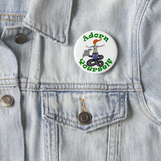 "Adorn Yourself" Zeemeermin Button (In situ)
