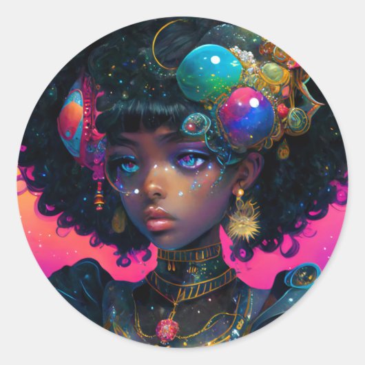 Adorned Knight Ronde Sticker (Voorkant)