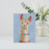 Adorned Llama - Beige Briefkaart (Staand voorkant)