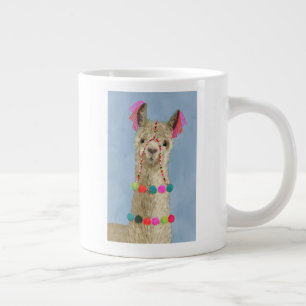 Adorned Llama - Beige Grote Koffiekop