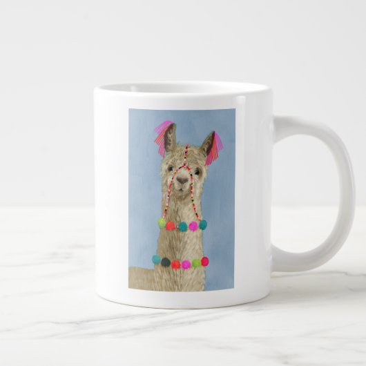 Adorned Llama - Beige Grote Koffiekop (Rechts)
