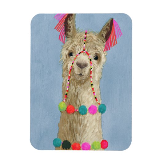 Adorned Llama - Beige Magneet (Verticaal)