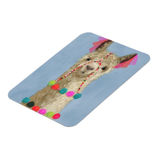 Adorned Llama - Beige Magneet (Linkerzijde)
