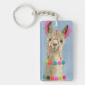 Adorned Llama - Beige Sleutelhanger (Voorkant)