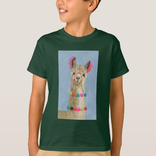 Adorned Llama - Beige T-shirt (Voorkant)
