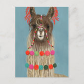 Adorned Llama - Brown Briefkaart (Voorkant)