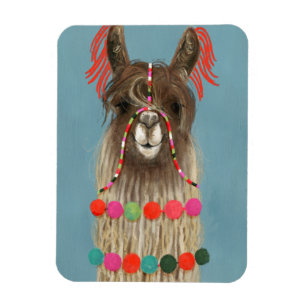 Adorned Llama - Brown Magneet