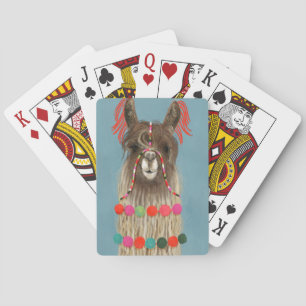 Adorned Llama - Brown Pokerkaarten
