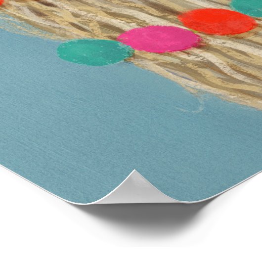 Adorned Llama - Brown Poster (Hoek)