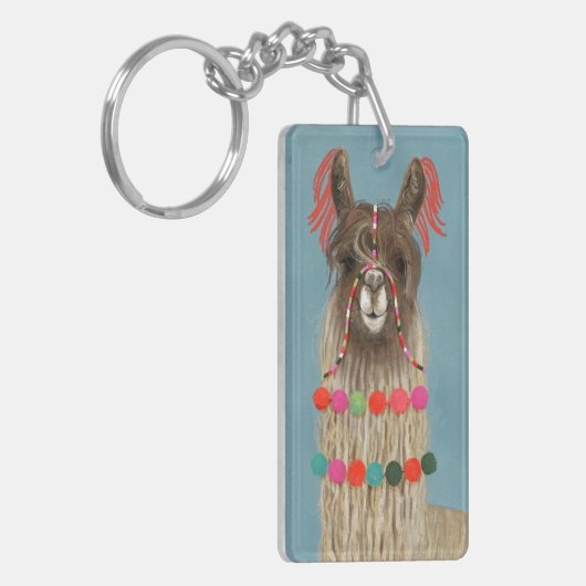 Adorned Llama - Brown Sleutelhanger (Voorkant Links)