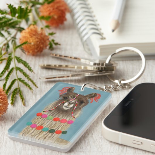 Adorned Llama - Brown Sleutelhanger (Voorkant Rechts)