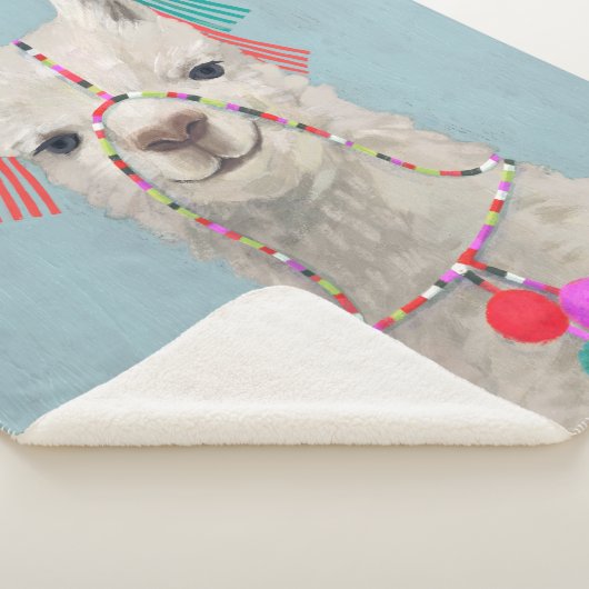 Adorned Llama - White Sherpa Deken (3/4)